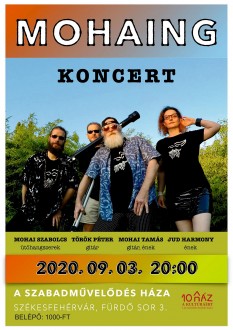 MOHAING koncert lesz A Szabadművelődés Házában csütörtökön